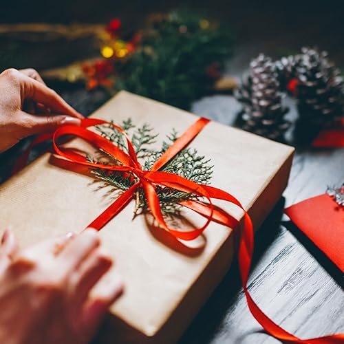 Miniatura 5 de Cinta de poliéster para envoltura de regalos, cinta decorativa roja para bodas, envoltura de regalos, costura, decoración de fiestas, ramo de lazos