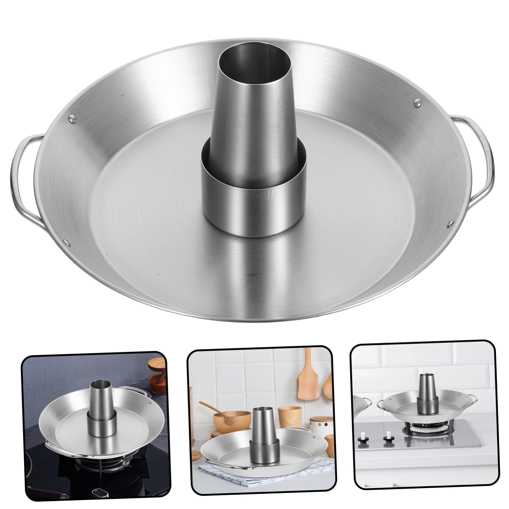 PRETYZOOM Supporto Verticale per Pollo Arrosto in Acciaio Inox per Grill | Colore Argento, Facile da Pulire, Struttura Rimovibile a Cono, Adatto anche Tacchino