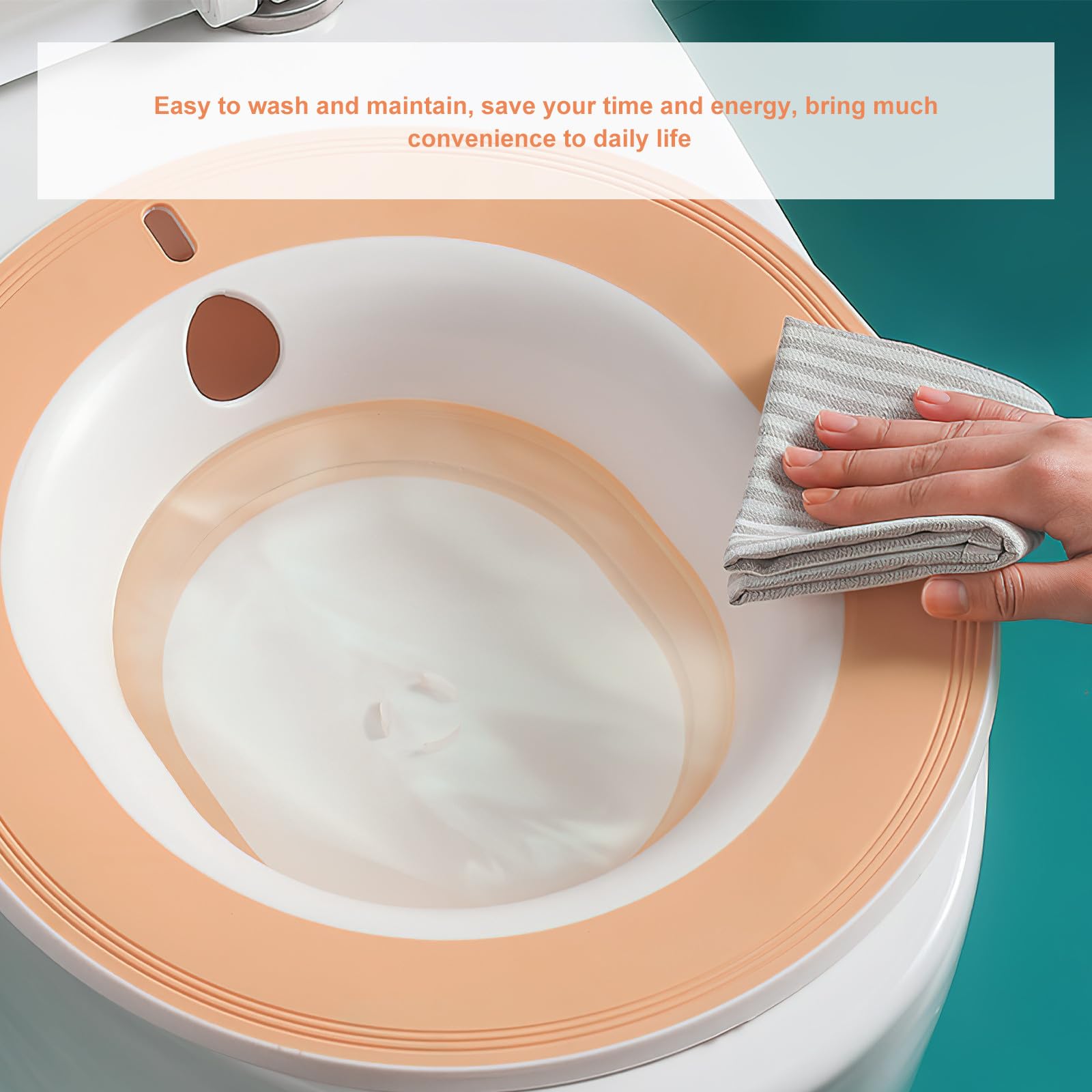 BETOOKY Bacinella per Lavaggio Intimo Post Parto per Donne Incinte con Design Antiscivolo, Materiale Pp e Tpr, Adatta per Toilette Rosa, Accessorio Pratico per Igiene Quotidiana