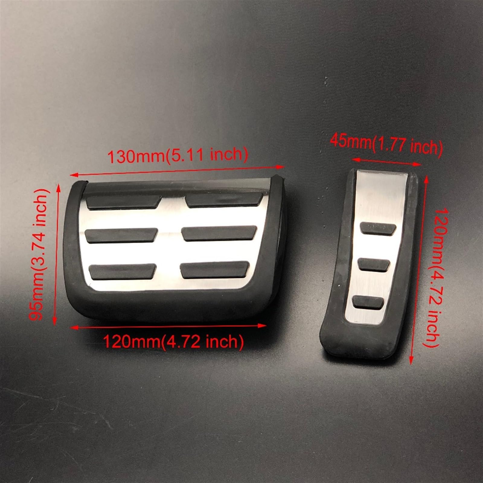 Auto Pedale Abdeckungen Für A6 (4F) C6 S6 2007 2008 2009 2010 2011 2012 Auto Gaspedal Bremse Kupplung Fußstütze Pedal Bremse Pedalkappen(for AT 3pcs Kit) Auto & Motorrad