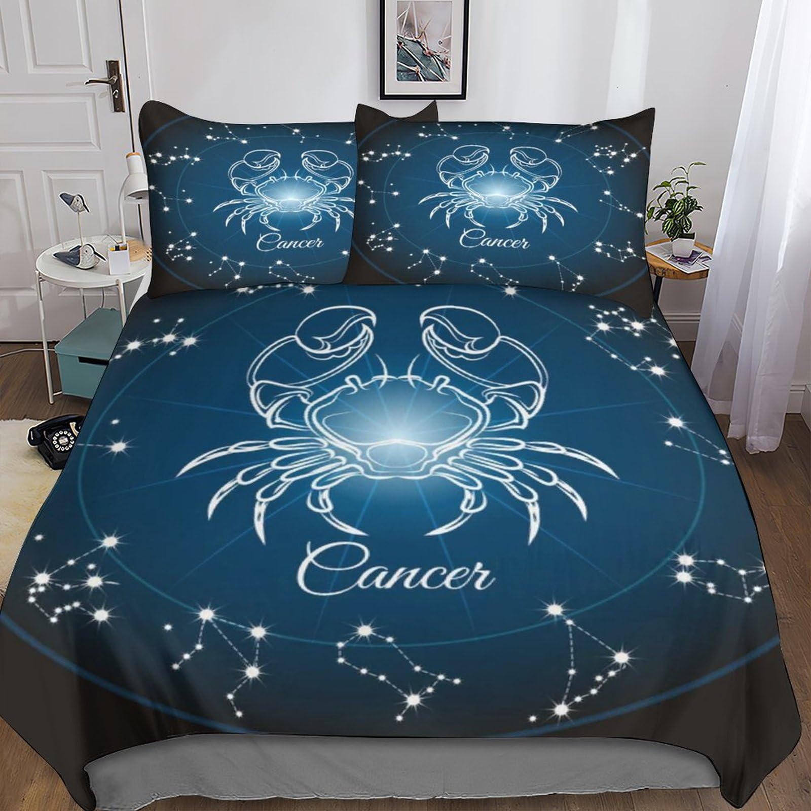 Housse de couette constellation pour chambre d'enfant et ado zippée