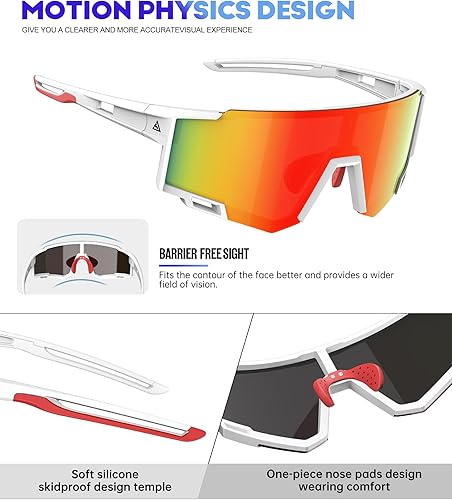 Miniatura 3 de NSSIW Gafas de sol deportivas para hombre gafas de sol para correr, protección UV400, protección UV400 para ciclismo, pesca, golf