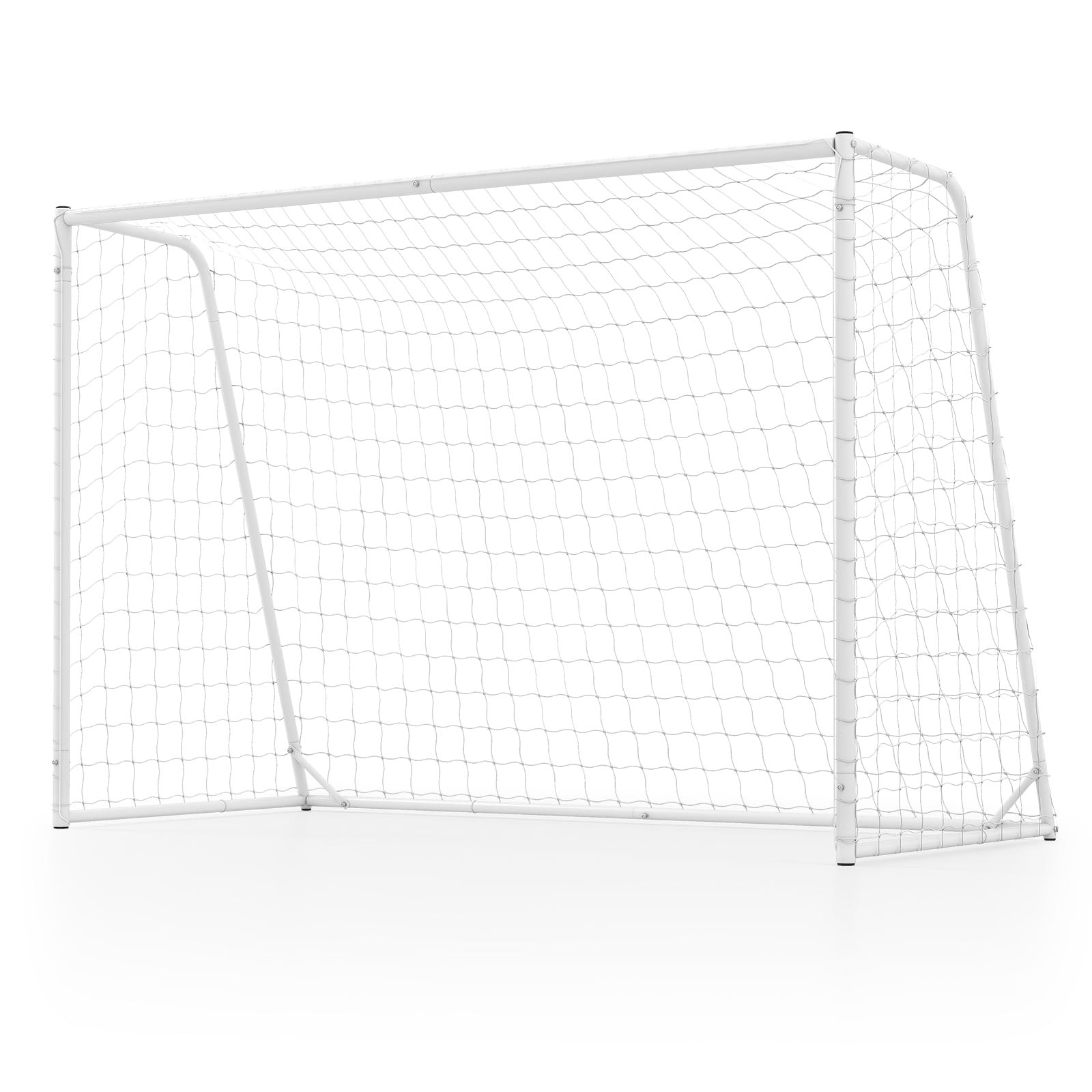 GOPLUS Bramka do piłki nożnej, 300 x 200 cm, bramka do piłki nożnej do ogrodu, dla dzieci i dorosłych, bramka do piłki nożnej z wytrzymałą siatką i metalową ramą, kotwy gruntowe i opaski kablowe, w