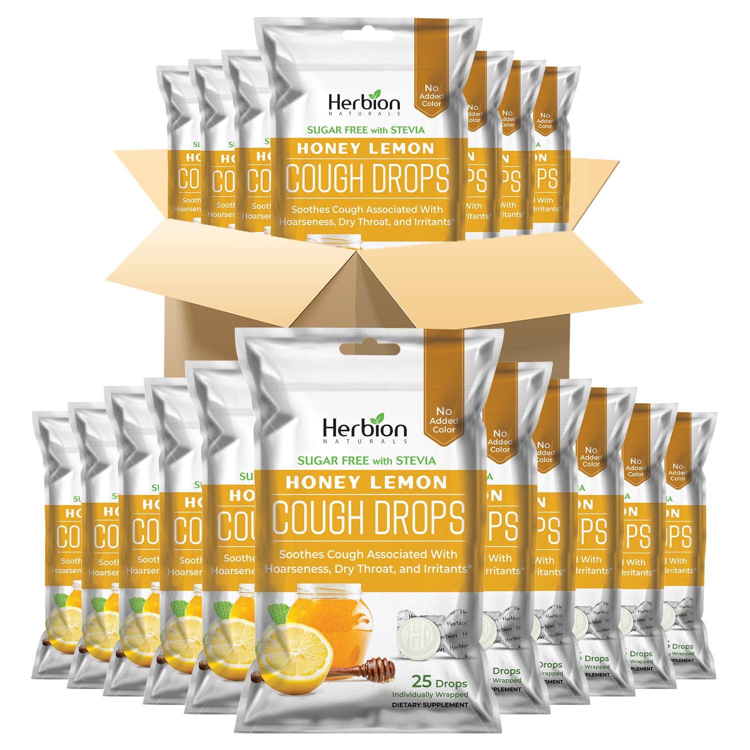 HERBION Naturals Honey Lemon Cough Drops, Natural Honey Lemon Flavor, 18 Count — Amazon image 10