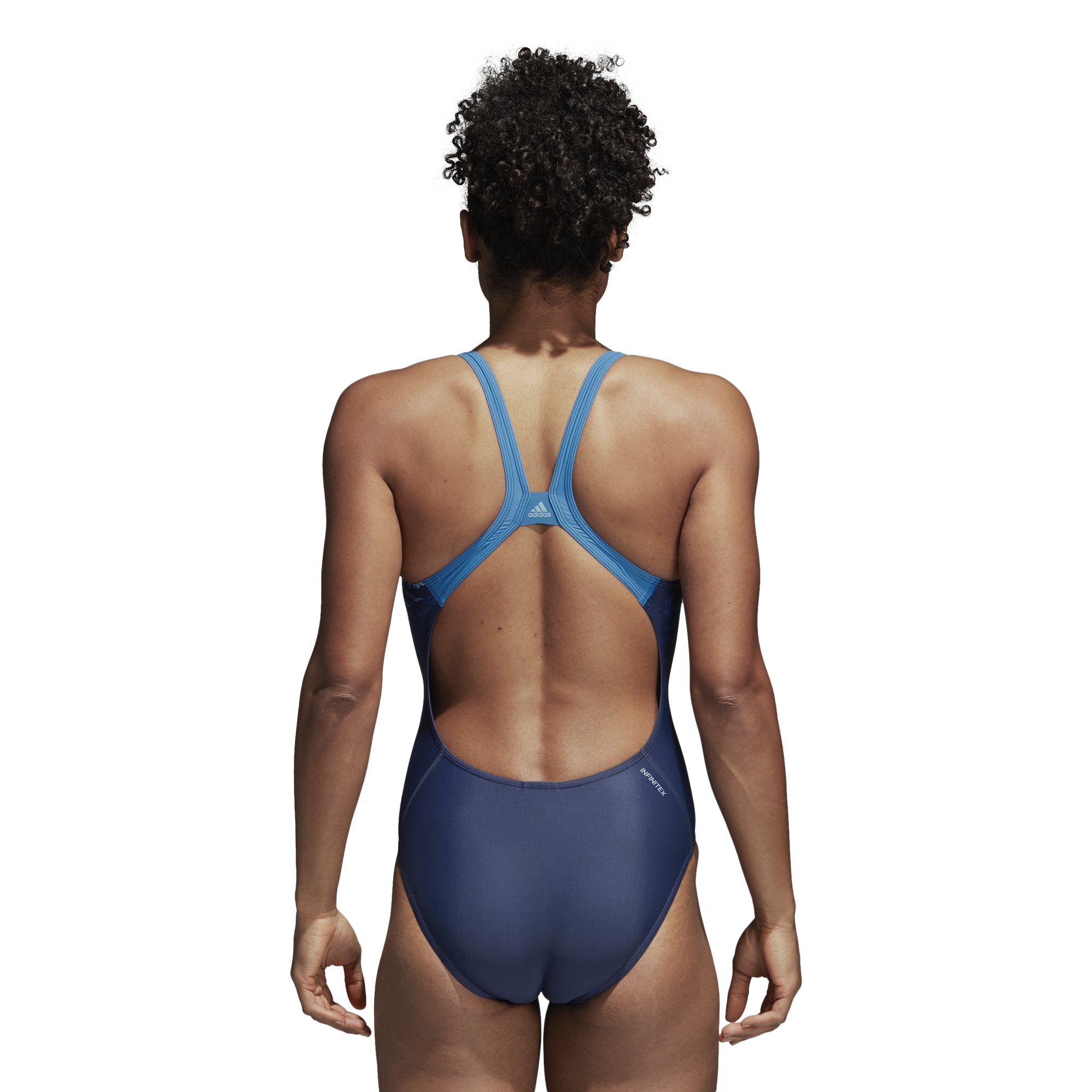 adidas placed print swimsuit