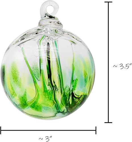 Miniatura 2 de Luke Adams Glass Mini árbol de la vida de cristal de 3 pulgadas  Adorno hecho a mano  Bola colgante para observar jardín  Decoración del hogar para