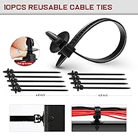 Vista 7 de Nilight 60Pcs Automotive Wire Loom Routing Clip Wiring Harness Assortment Kit 6 Different Sizes Universal Replacement Parts with Car Cable Ties for