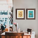 8x10 Ensemble de cadres d'images 2, Pictures d'affichage de style Woodgrain 5x7 avec Mat ou 8x10 Cadres photo sans tapis, affichage mural suspendu ou cadres photo de table, café brun