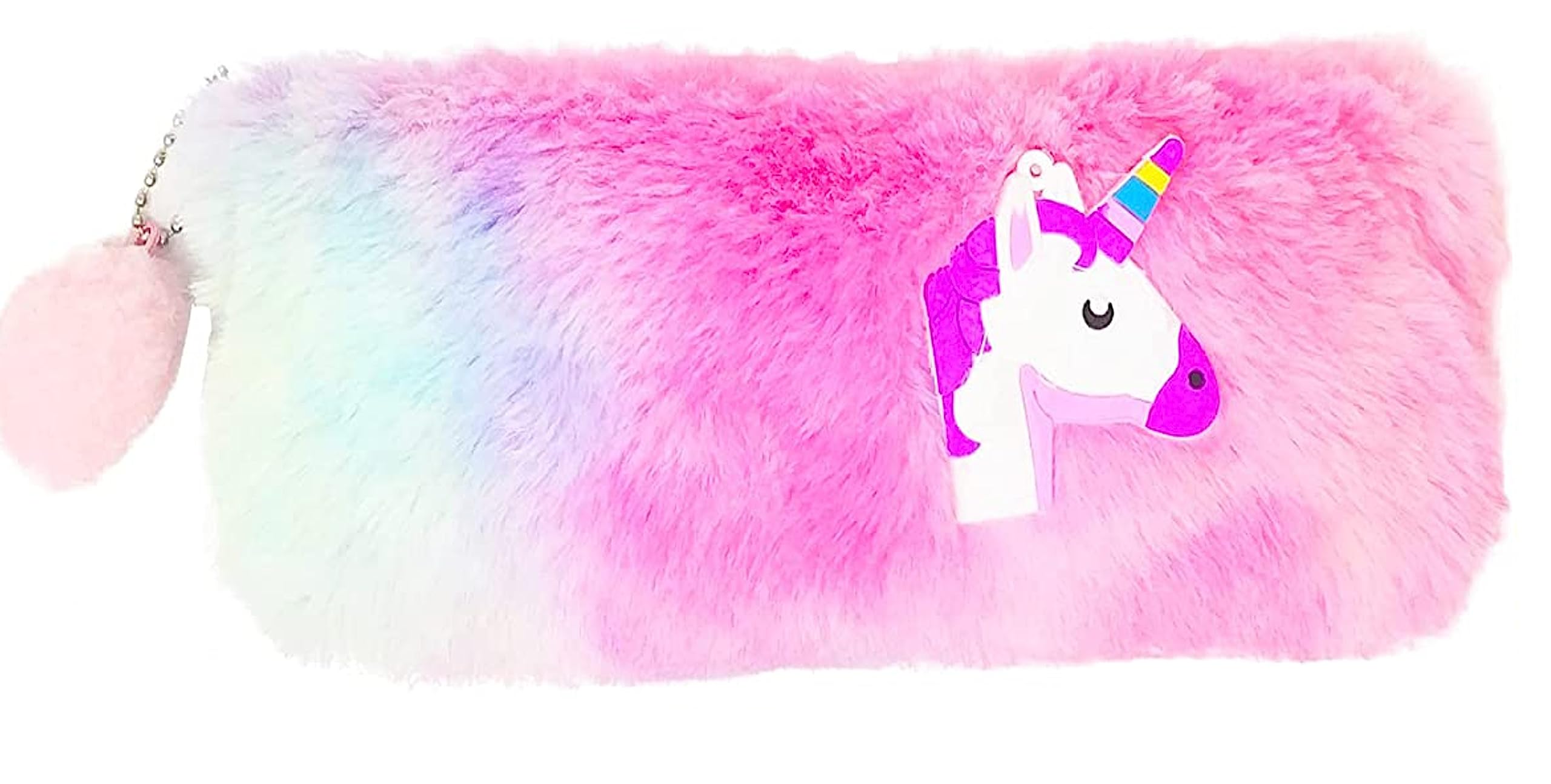 Rainbow Color Unicorn Soft Fur Pouch Multipurpose Unicorn Pencil Case, Pencil Pouch for Girls, Cute Fur Pouch (B0CC4YKTXZ) Amazon Price History, Amazon Price Tracker