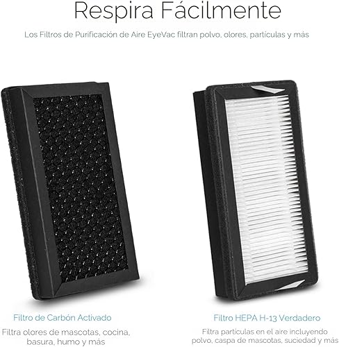 Miniatura 4 de EyeVac Air - Purificador de aire HEPA 2 en 1 y recogedor automático de vacío sin contacto, ultra rápido y potente, cubre 600 pies cuadrados,