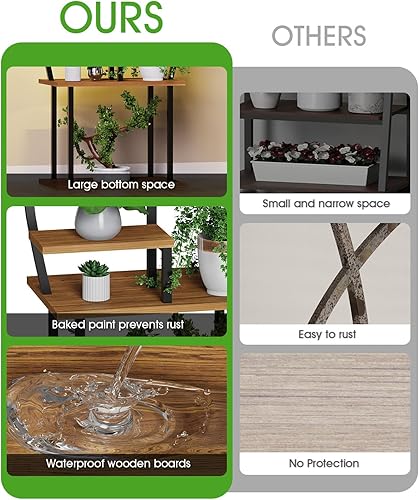 Miniatura 5 de Soporte para plantas de interior con luces de crecimiento, estante para plantas de interior de 65 pulgadas, soportes de esquina de 8 niveles para