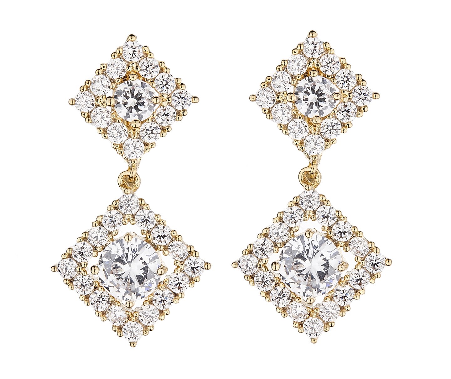 Orecchini Clip Oro Placcato Con Perla E Zirconia – Naomi G Di Bello London, Senza Foro