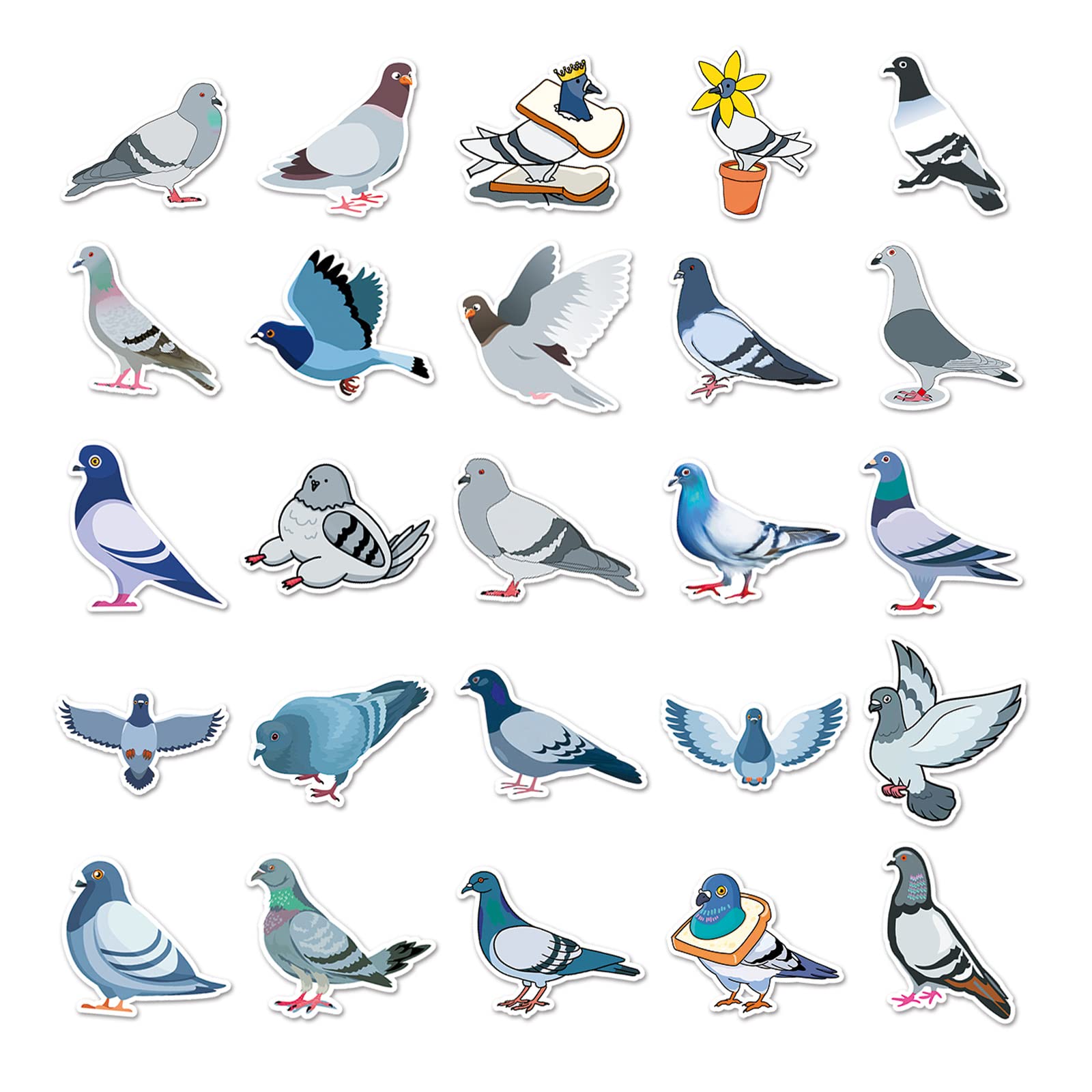 Bric dodo Pigeons 50 adesivi per auto, laptop, telefono