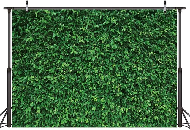 LYWYGG 7x5FT Green Leaves Photography Backdrop Jungle Backdrop Clear Color Foldable Easy To Carry for Birthday Party Outdoor Activity Studio Props CP-87