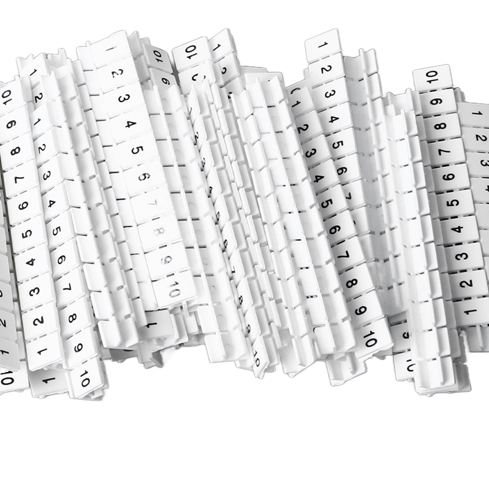 Étiquettes de Bornier, Bandes de Marquage de Borne 100 Pièces, Marquage Clair, Pratique, Durable, pour un Usage Industriel