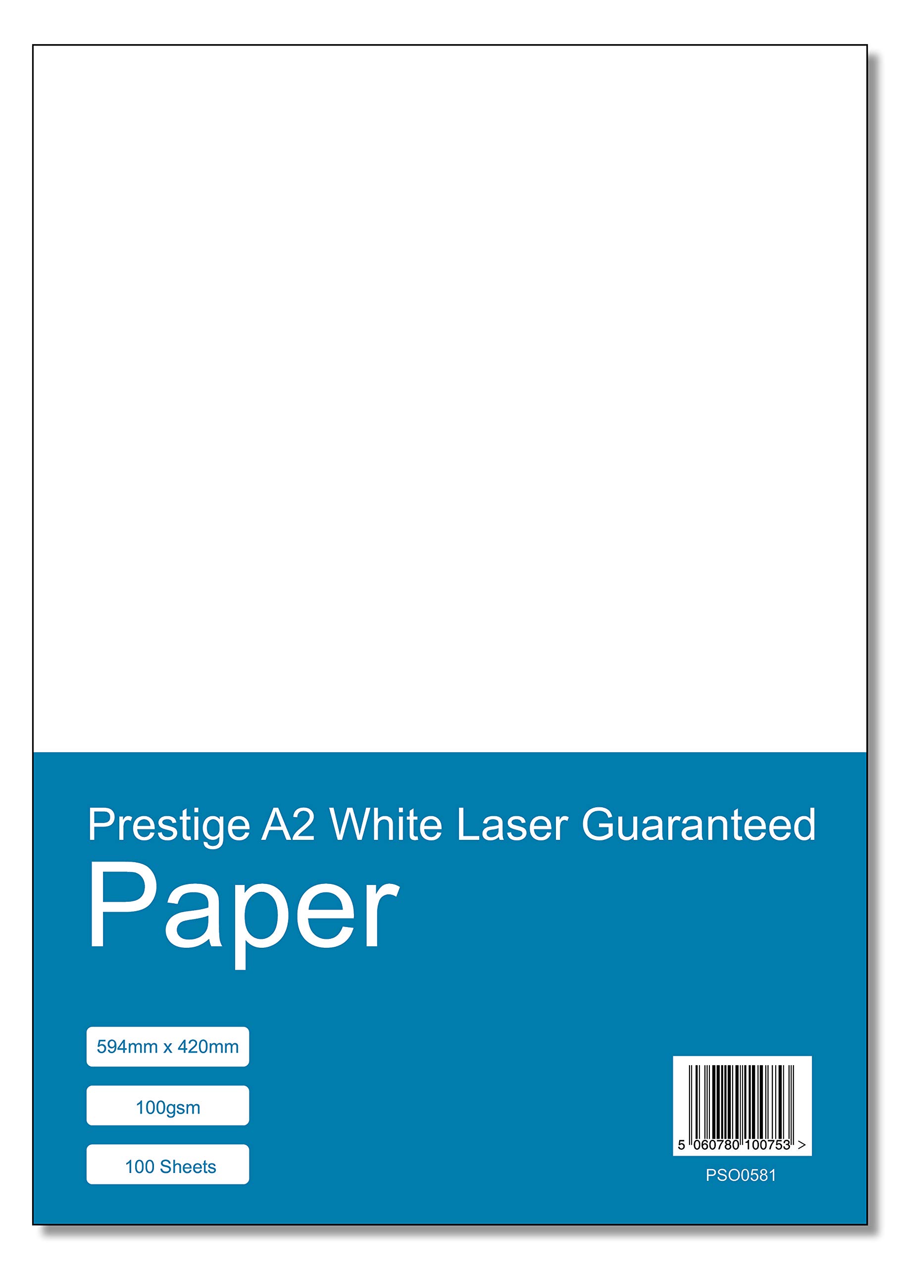 Prestige A2 (594mm x 420mm) White Laser Guaranteed Paper 100gsm - 100 Sheets