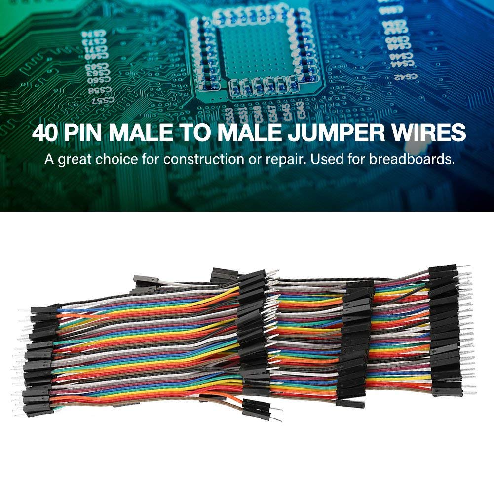 Fdit Cavetti Jumper 120pcs Kit per Breadboard, 40 Pin M/M M/F F/F