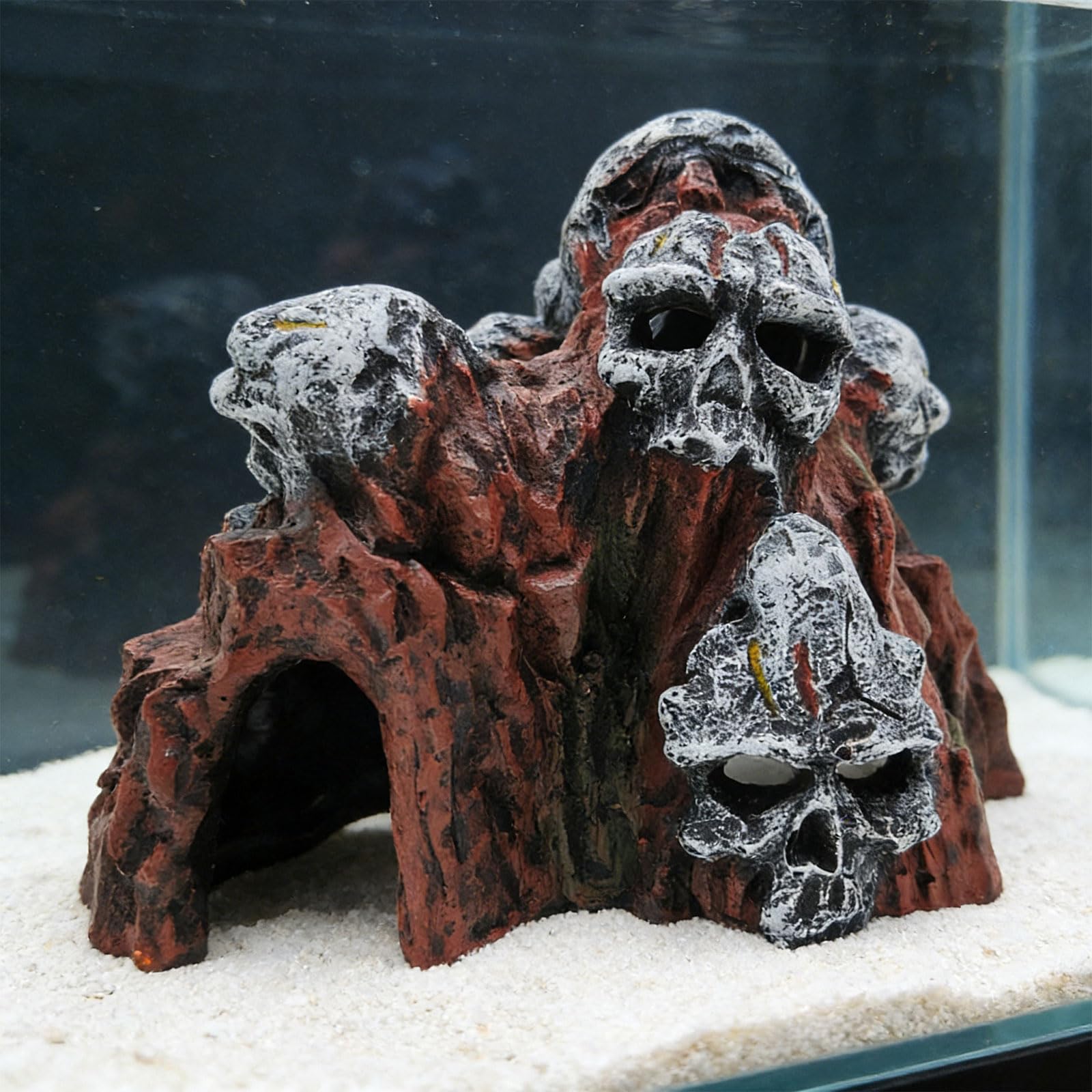 Générique Ornement d ' Aquarium en Forme de crâne créatif, décoration de Grotte en résine, Gothique créatif, Grotte de crâne, Accessoire pour Aquariums, résines, Ornement d ' Aquarium