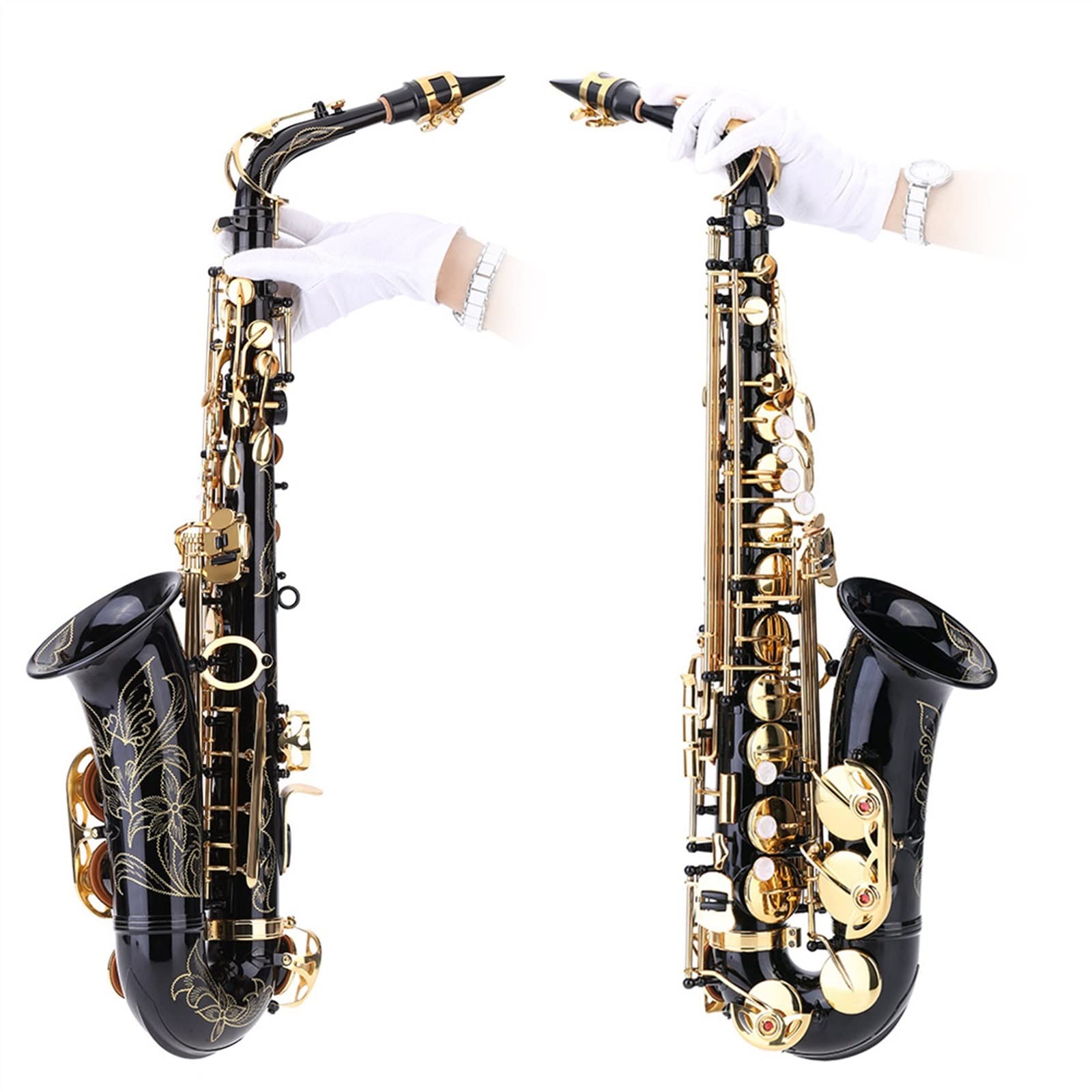 Saxophon Student Es-Alt-Saxophon, Messing, Lackiertes Gold, E-Saxophon, Holzblasinstrument Mit Gepolstertem Koffer