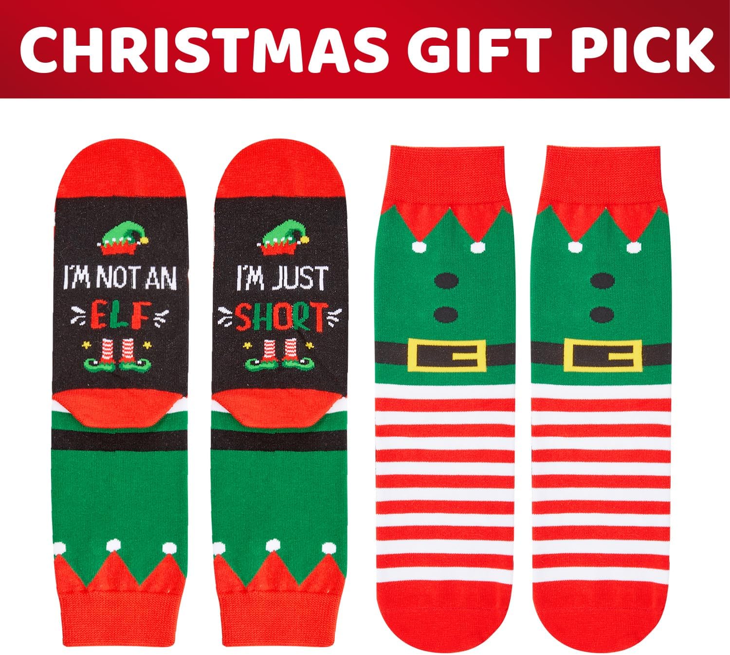 HAPPYPOP Funny Christmas Socks for Kids - Secret Santa Gifts Xmas Stocking for Boys Girls - Image 5