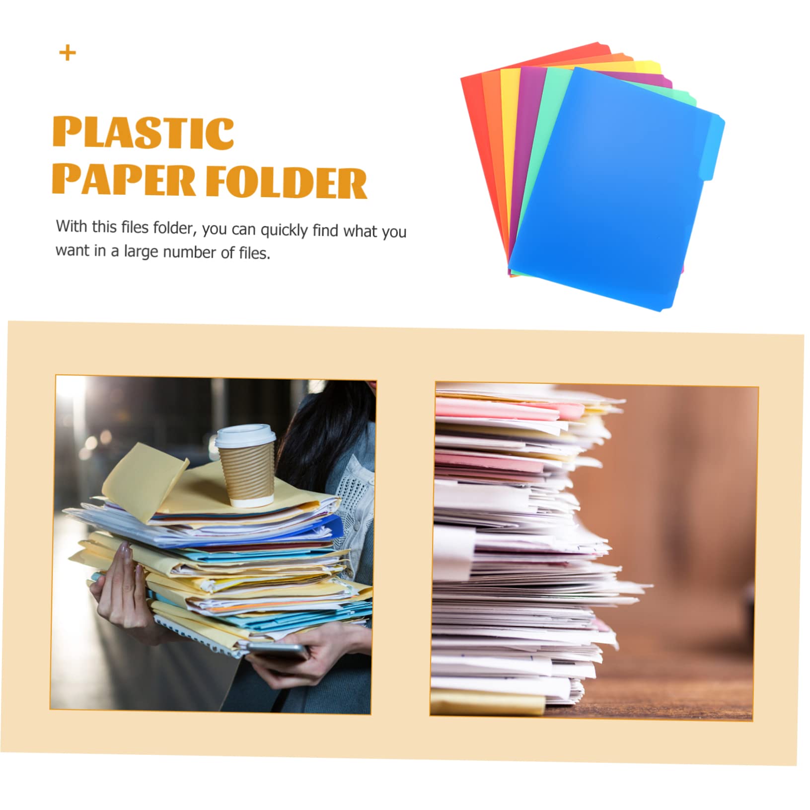 ARTIBETTER Carpeta De Plástico De Organizador De Para Oficina Y Escuela Carpeta Reutilizable Y Ligera Para Guardar Exámenes Y De Limpiar Y Mantener 6 Piezas X 4