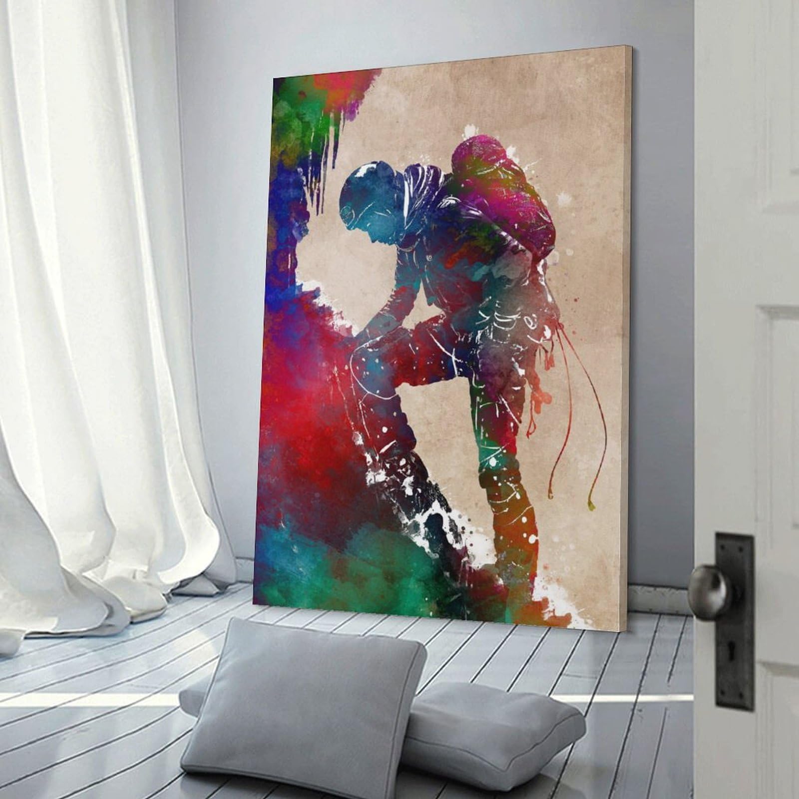 POLIUAWS Bergsteiger-Klettersport-Poster, Leinwandbild, Wanddekoration, moderner Kunstdruck für Zuhause, 20x30 Zoll (50x75 cm)