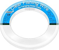 Cerpourt Clear Fishing Wire 755FT - Invisible Strong Nylon Monofilament Line for Hanging Balloons, Crafts, Beading, Decor & Fishing (0.45mm, 43lbs)