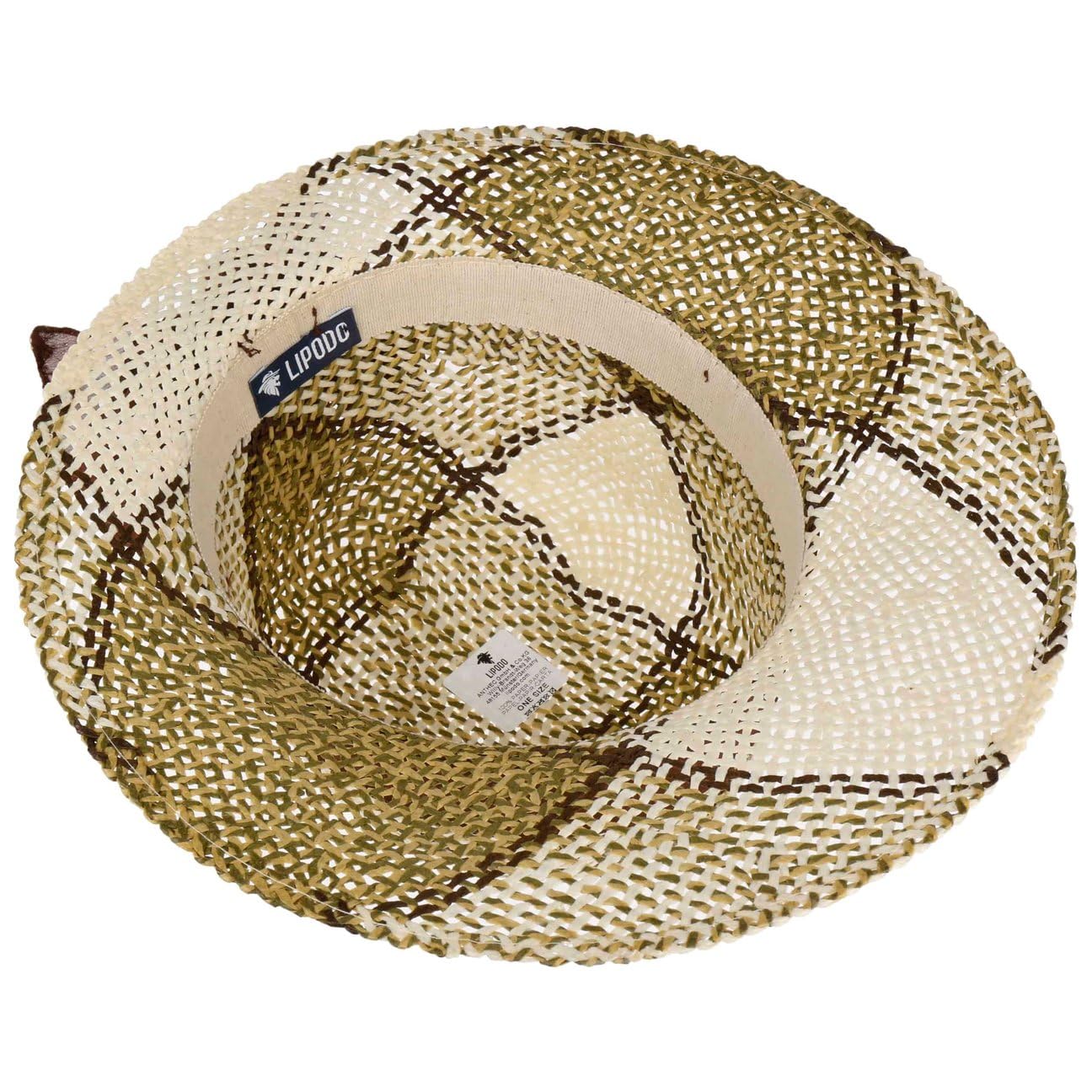 LIPODO Sombrero Regency de Paja con Banda de Tela Mujer Primavera Verano