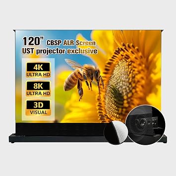 ALR UST Projector Screen,No Drill Installation for Home Theater