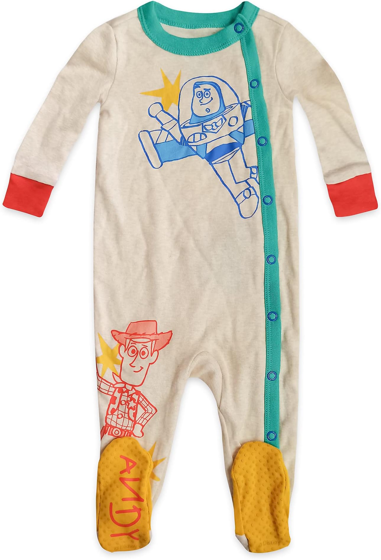 Disney Pixar Woody and Buzz Lightyear Stretchie Sleeper for Baby Boys – Toy Story