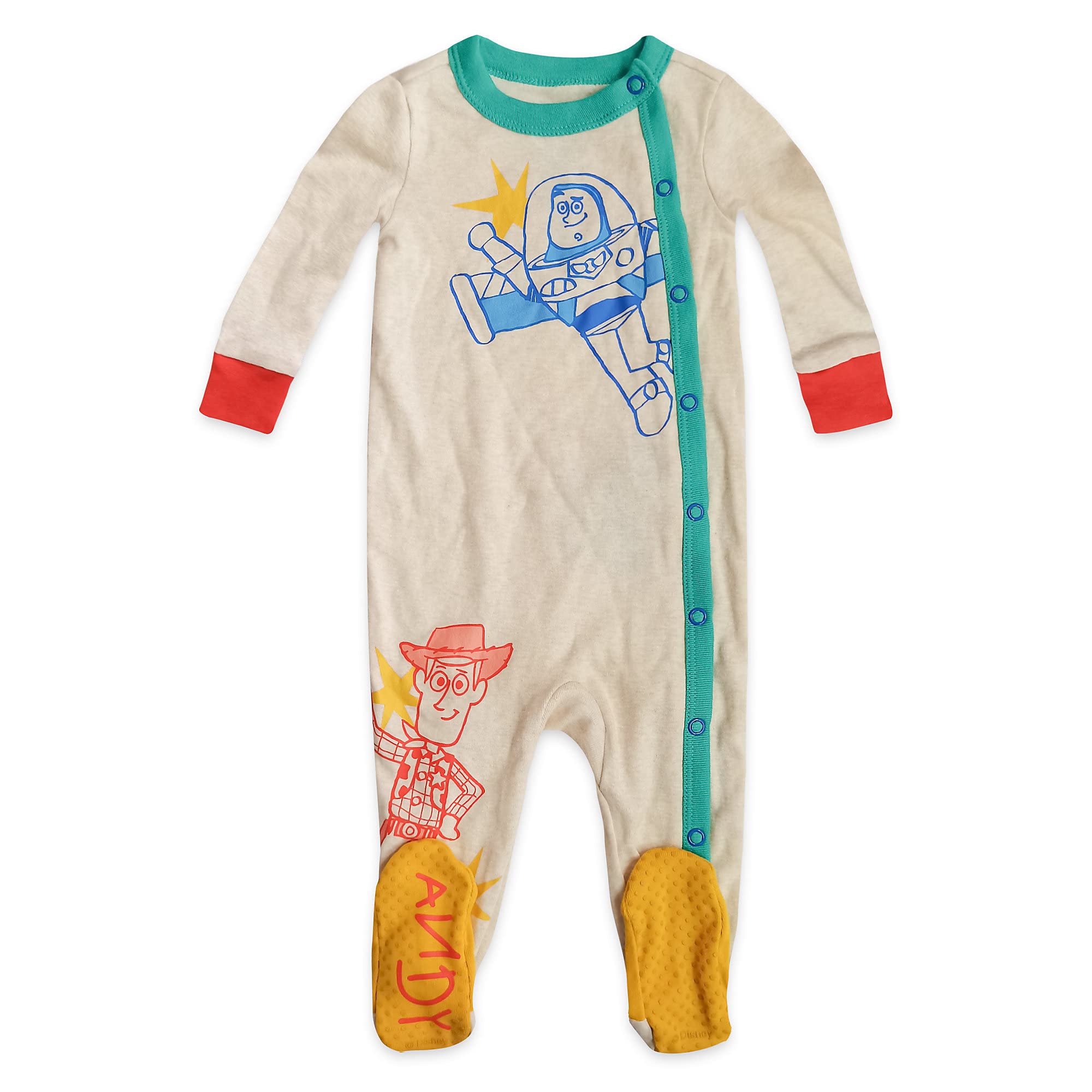Disney Pixar Woody and Buzz Lightyear Stretchie Sleeper for Baby Boys – Toy Story