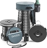 Vista 9 de NUMANU Taburete plegable mejorado 2025 y bolsa de transporte acolchada 3 en 1, máximo 620 libras, taburete portátil ajustable de altura de 18