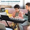 Keyboard Piano for Beginners 88 Key Semi-Weighted Keyboard Electronic Piano Keyboard with Sustain Pedal, Power Supply, Stand, Carrying Case, Headphone (Black)