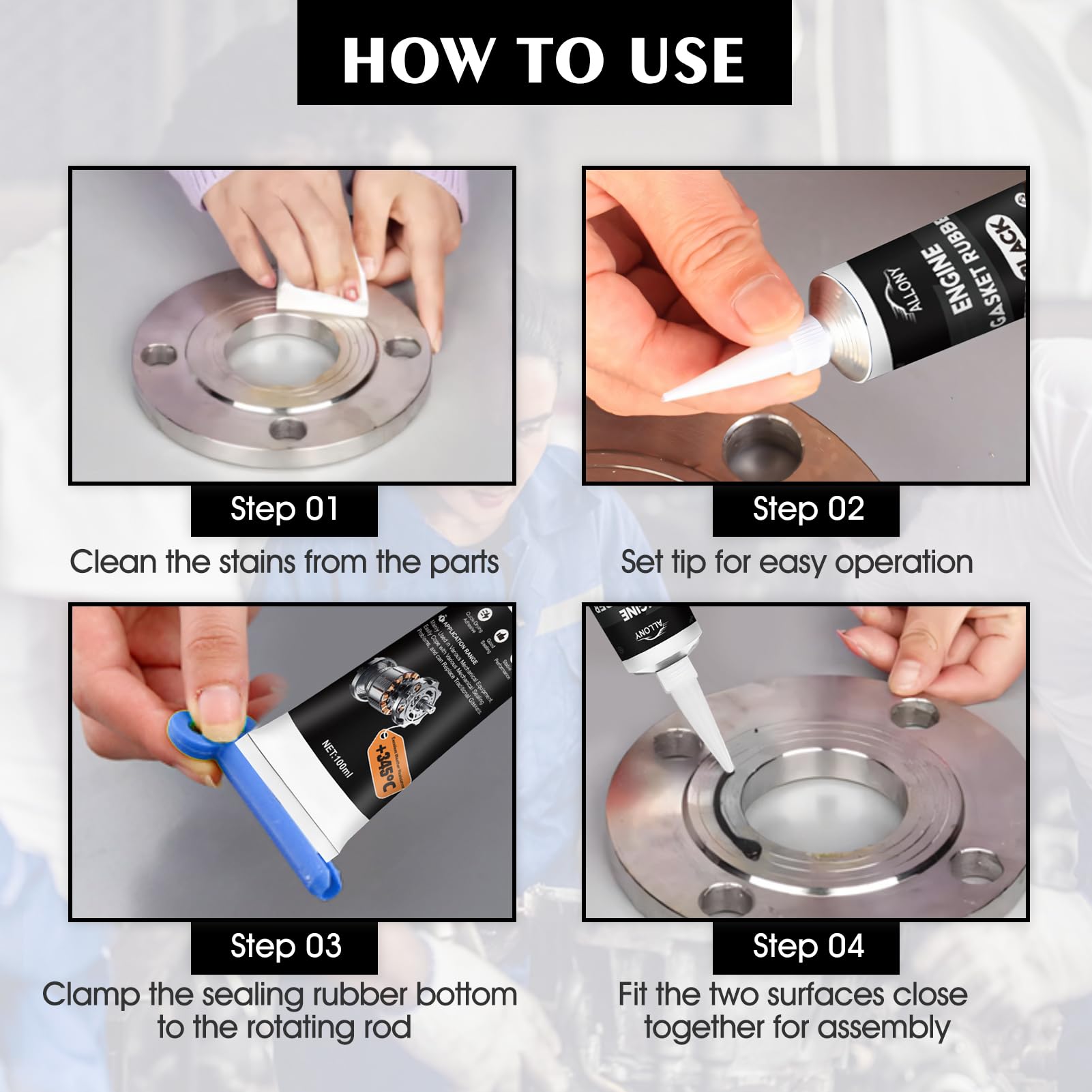 Visbella - Guarnizione In Silicone Nero Ad Alta Temperatura - Foto 9