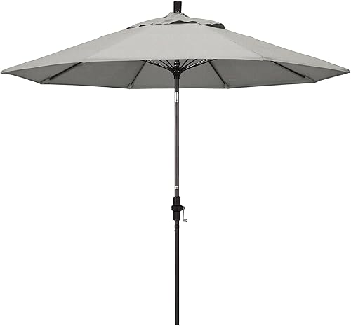 Miniatura 17 de California Umbrella GSCUF908117-5461 - Sombrilla redonda de 9 pies con poste de aluminio y varillas de fibra de vidrio para patio, 9 pies, color