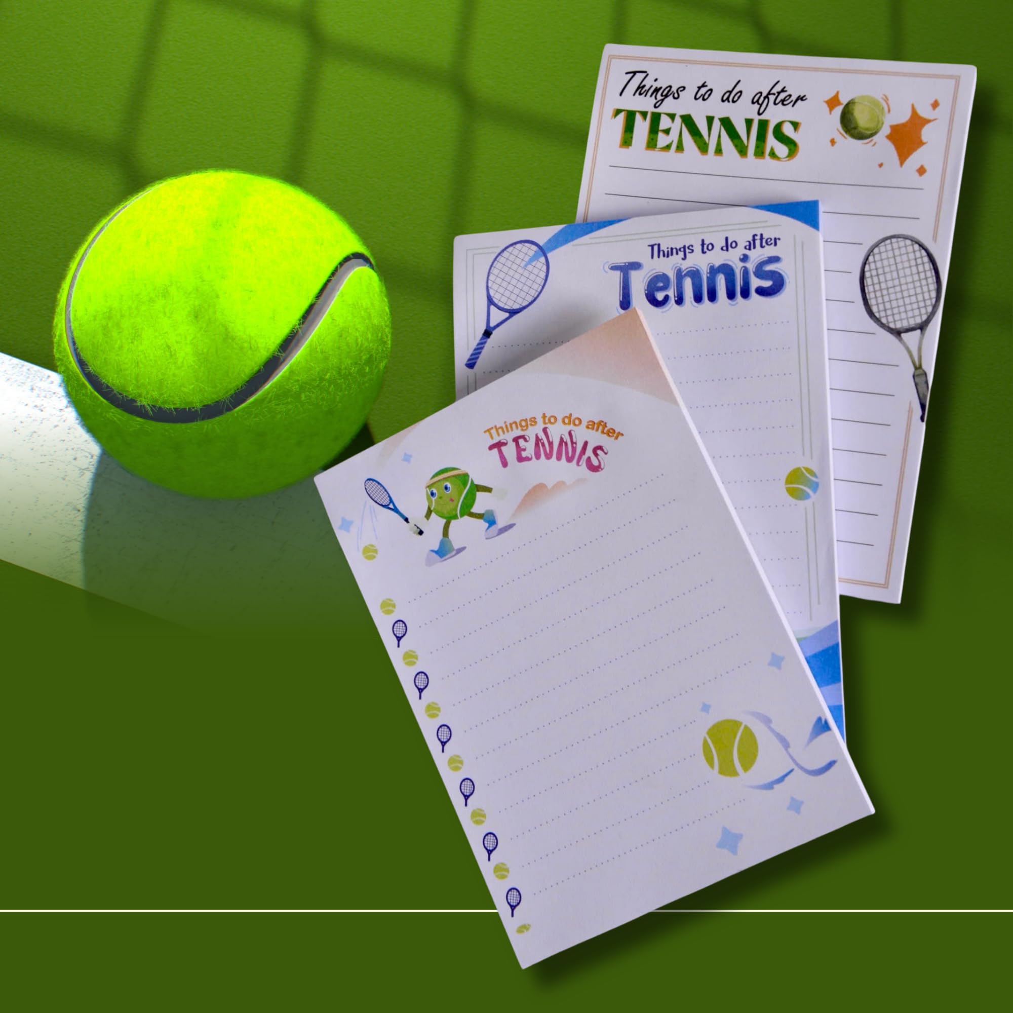 3pcs -150 pages Funny Tennis-Memo Notepads - Funny Tennis Gifts - Cute Note Pads, Mother-day Gifts Stick Anywhere – Capture Every Idea, Mothers Day