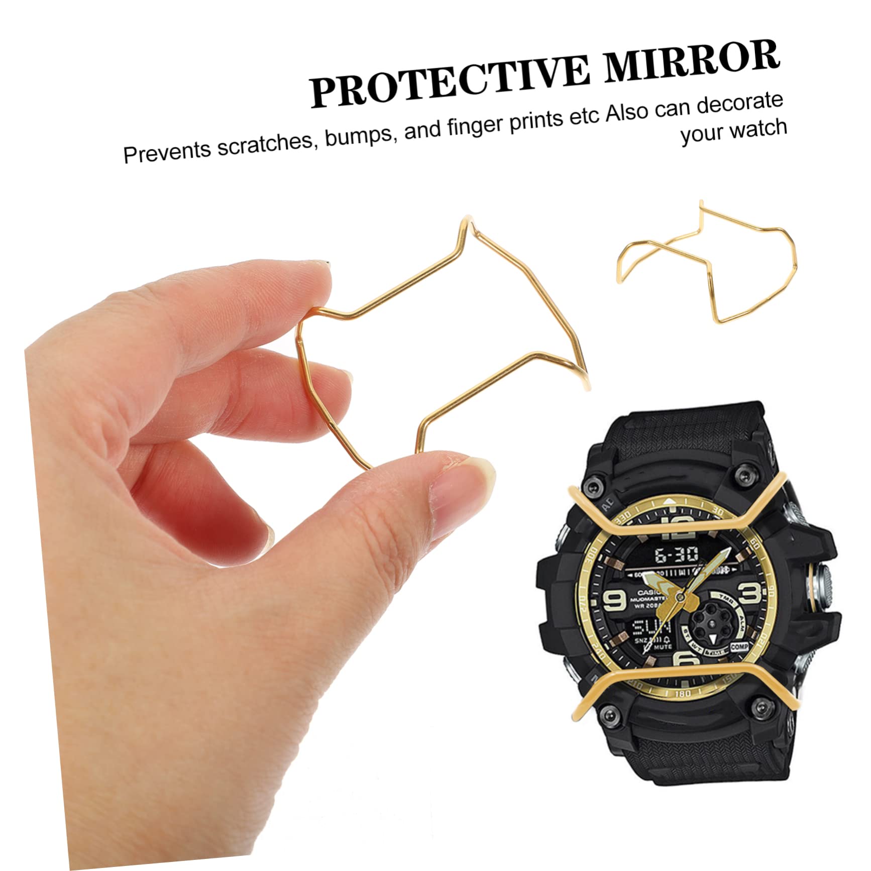 DOITOOL 4 Pièces Montre Pare-Chocs écran en métal Accessoires de Protection Montres Coque de Protection Garde de en Acier Inoxydable Garde de Robuste Cadran Protecteur dw5600