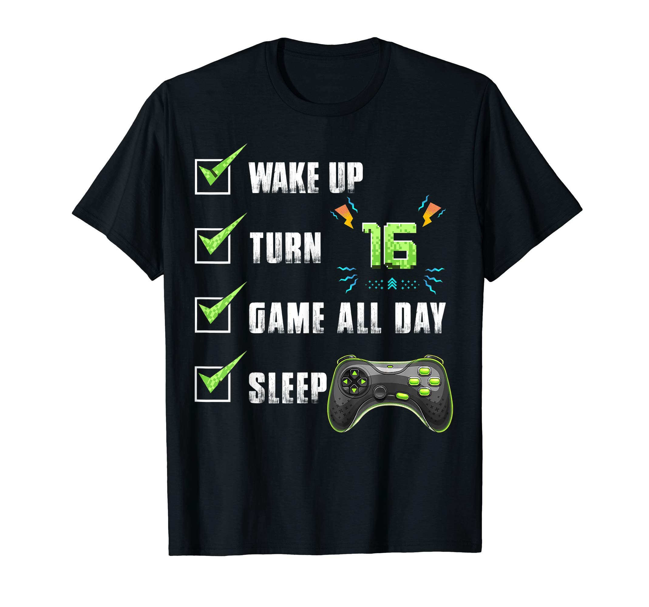 16 Years Old Gamer 16th Birthday Perfect Gift For Boys Girls T-Shirt