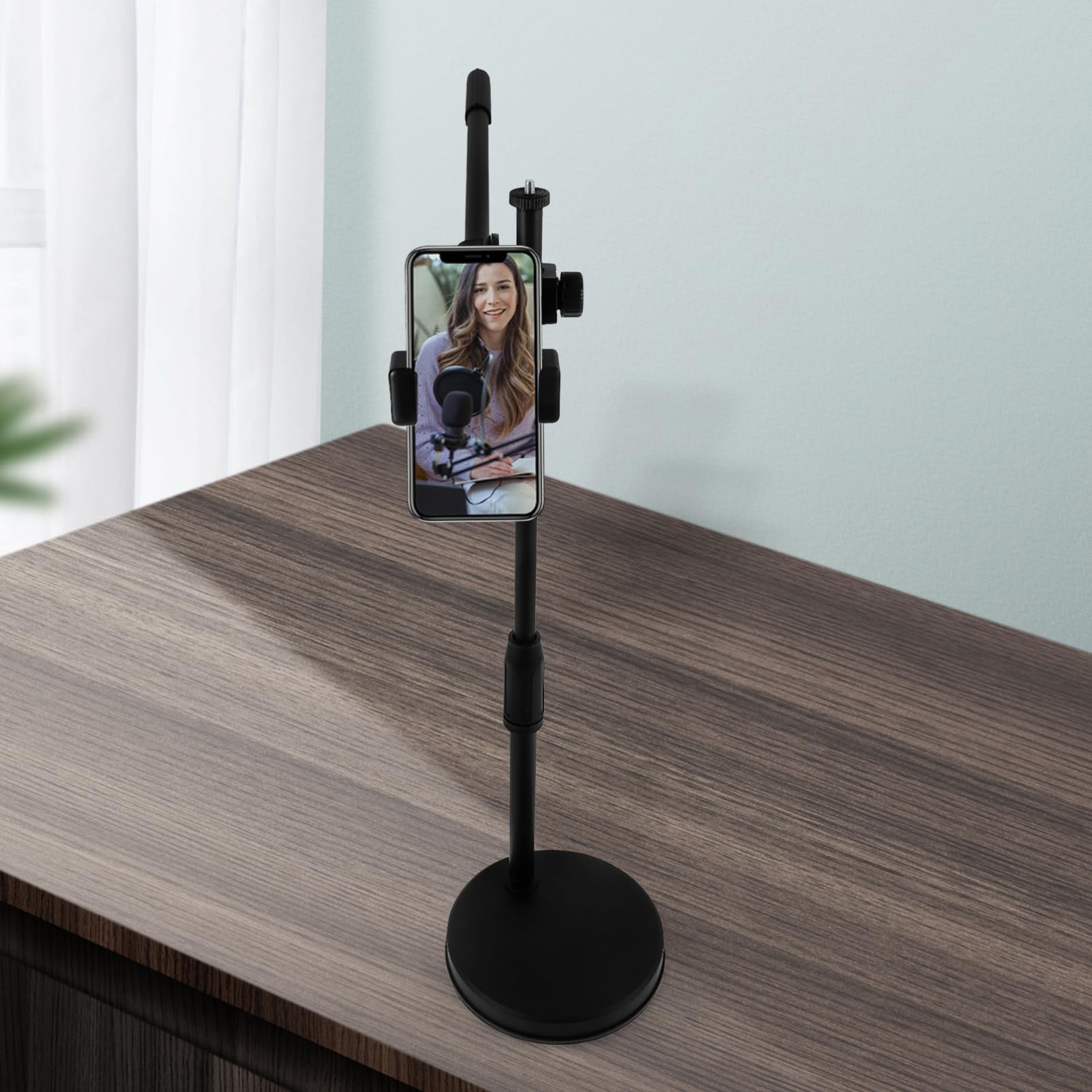 SHINEOFI 360grado Supporto Per Telefono Da Tavolo in Abs e Metallo in Angolazione Per Cucina Trucco Artigianato e Registrazione Video