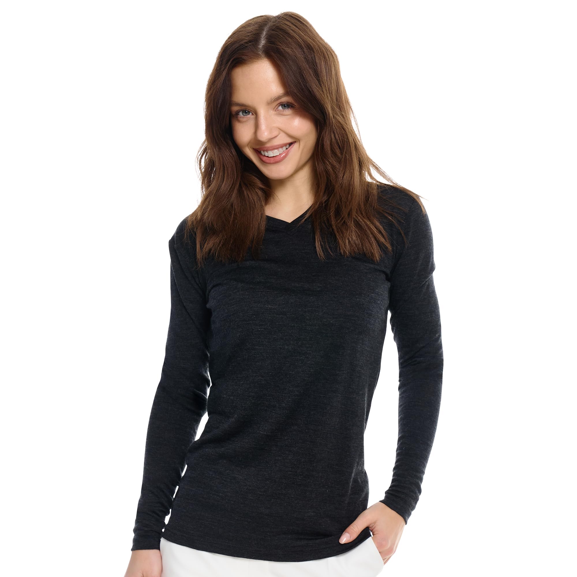 Merino.tech Maglia Donna Termica Merino Wool - 100% Intimo Termico Lana Merino Abbigliamento Trekking