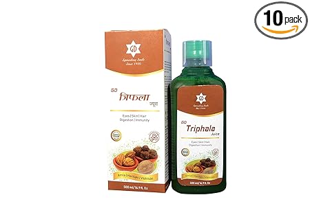 GD TRIPHALA JUICE 500 ML FOR EYES, SKIN, HAIR, DIGESTION, IMMUNITY