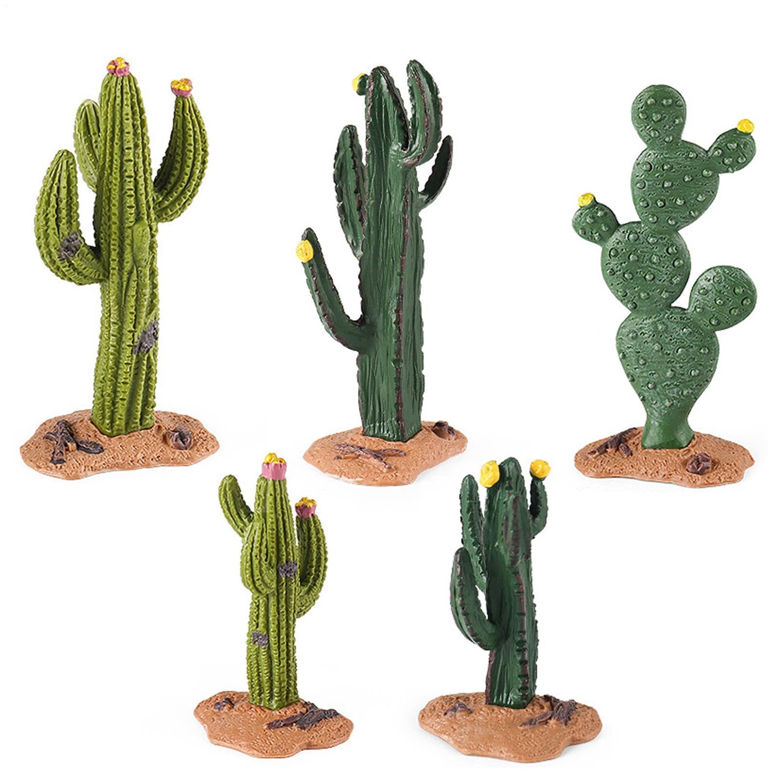 Piccoli Modelli Animali Del Deserto 24 Pezzi Statue Di Piante | Figurine realistiche animali del deserto paesaggio miniatura per casa bancone soggiorno mensola giardino tavolo scherzi