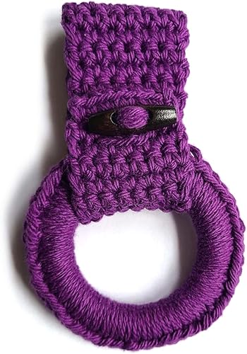 Vista 11 de Hanging Kitchen towels ring - Towel holder for kitchen towels with hanging loop - Kitchen towel hanger unique House Warming Gift (Orange)