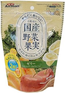 ミニアンマン 小動物の国産野菜&果実 ゼリー にんじんとケール&りんご入り 16g×8個