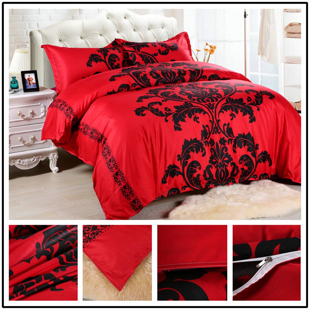 Housse de couette 200x200 rouge pour relooker un canapé-lit ou une chambre à coucher