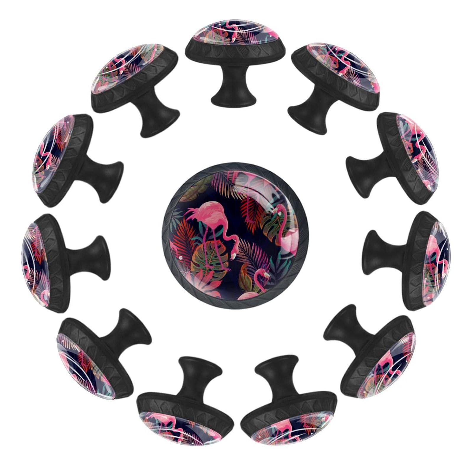 Boutons de tiroir ronds flamant rose 35mm lot de 12 pour commode