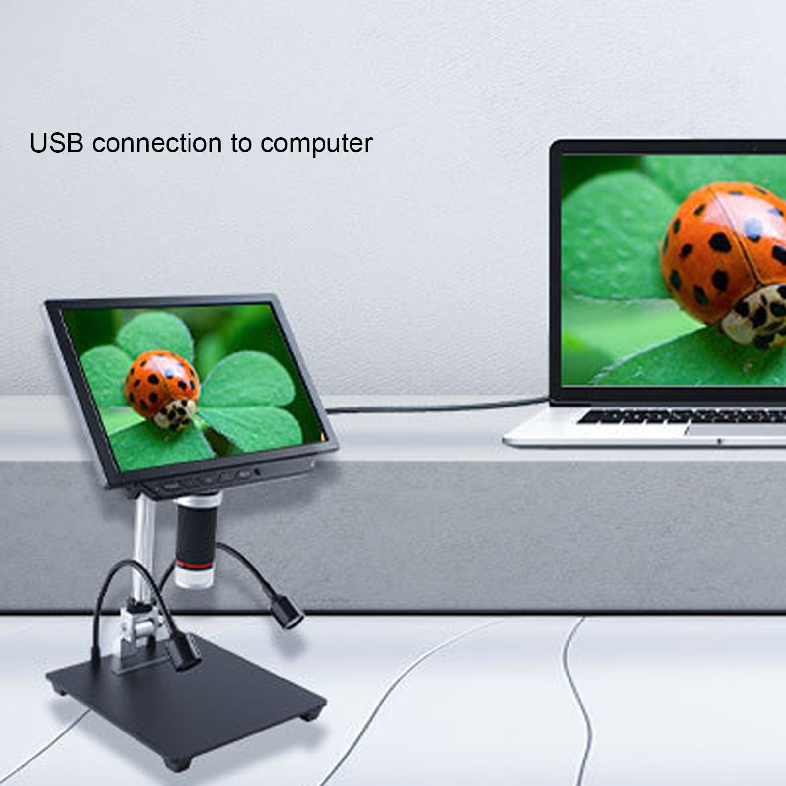 Generic Microscopio Digital Portátil con Pantalla LCD de 8 Pulgadas y Resolución 4K para Reparación y Aprendizaje de Electrónica, Ideal para Estudiantes