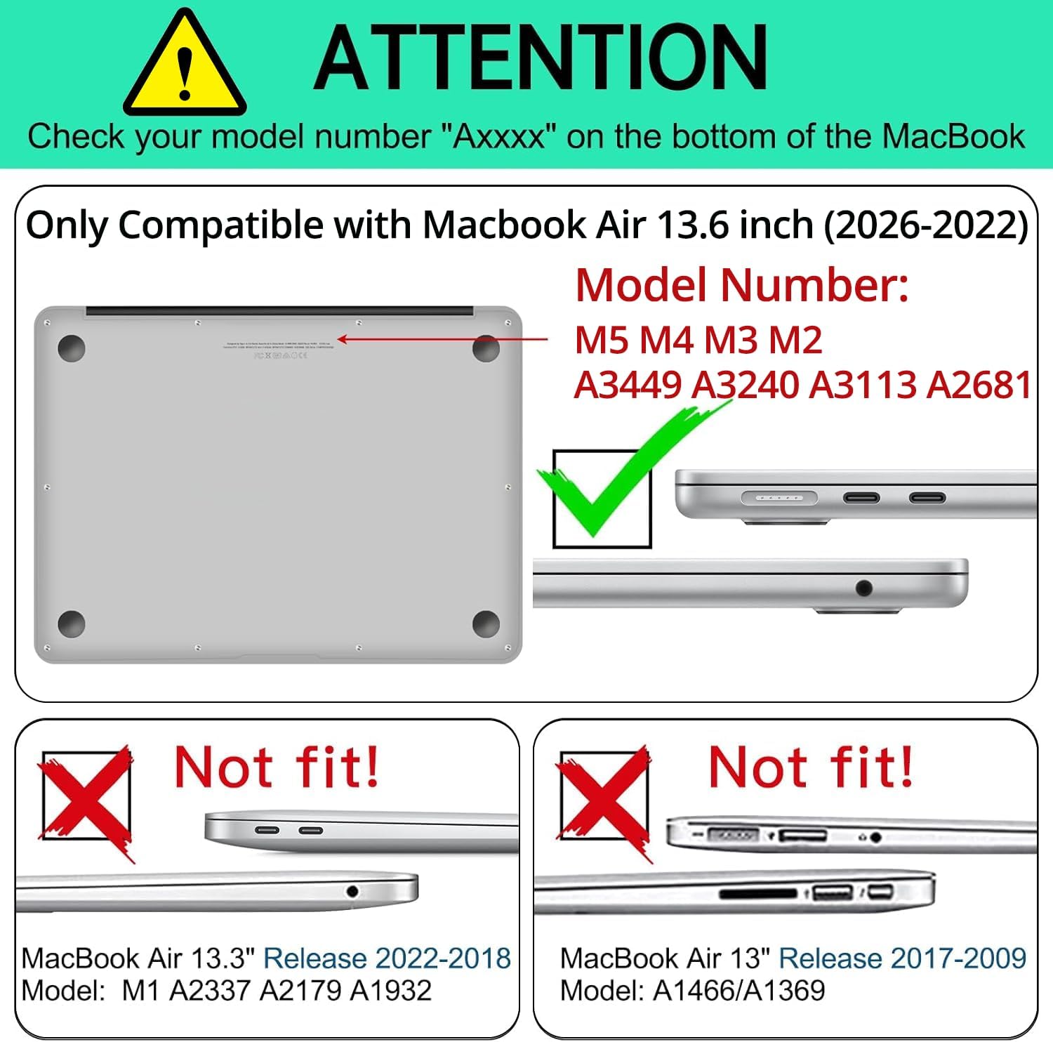 AKIT Compatible with MacBook Air 13 inch Case Sparkly M5 2026 2025-2022 M4 M3 M2 A3240 A3113 A2681, Glitter Pattern [Anti-Cracking] Hard Shell Laptop Case for MacBook Air 13.6 inch, Silver Leopard
