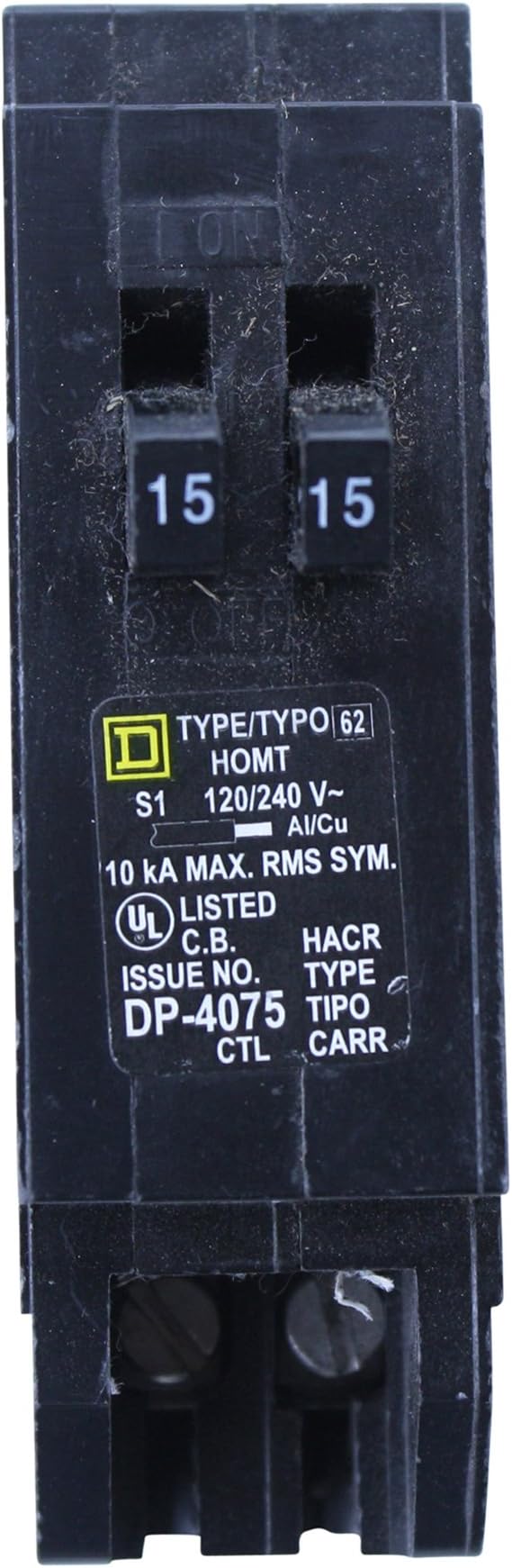 SQUARE D HOMT1515 Type HOMT HOMELINE 1P 15 AMP Tandem Duplex Circuit Breaker
