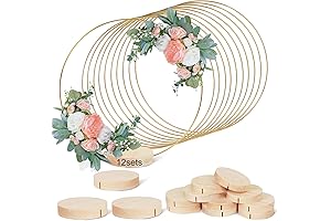Versatile 12-Piece Floral Hoop Centerpieces